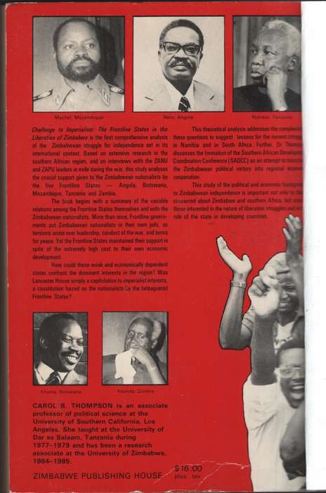 Challenge to Imperialism: The Frontline States in the Liberation of  - Thompson, Carol B.