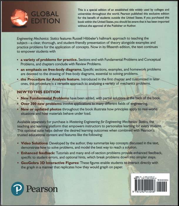 Engineering Mechanics: Statics, SI Units, 15th edition - Russell C. Hibbeler