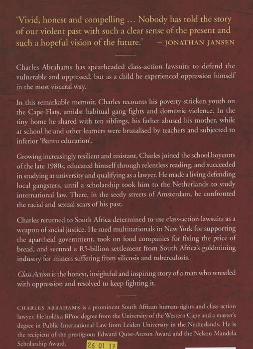 Class Action: In Pursuit of a Larger Life - Abrahams, Charles