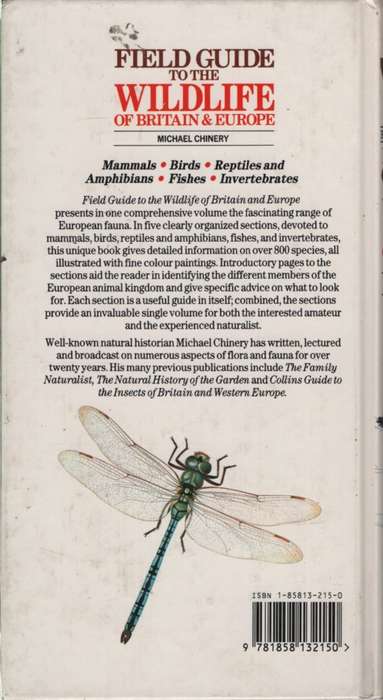 Field Guide to the Wildlife of Britain and Europe SECONDHAND - Michael Chinery