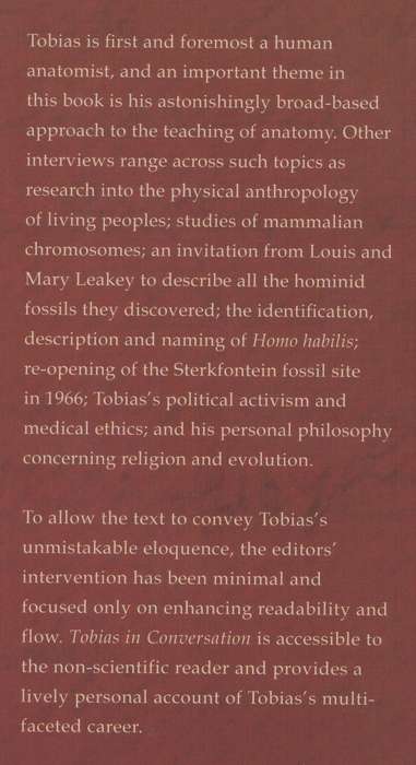 Tobias in Conversation: Genes, Fossils and Anthropology - Tobias, Phillip V.; Å trkalj