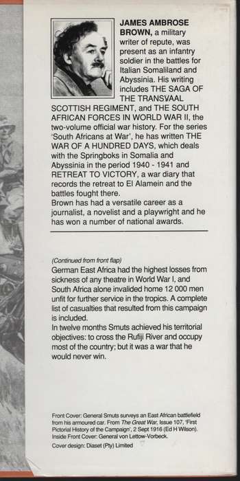 They Fought for King and Country: South Africans in German East Afri - Brown, James Ambrose