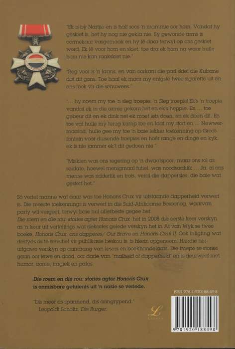 Die Roem en die Rou: Stories agter Honoris Crux - Van Wyk, At