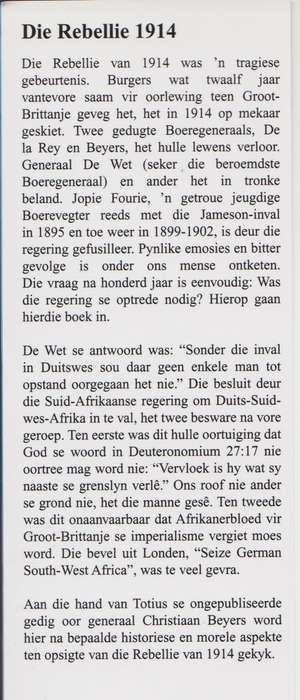 O Vaalrivier!...Broederstroom. Totius se Gedig Oor Generaal Christia - d'Assonville, V. E.
