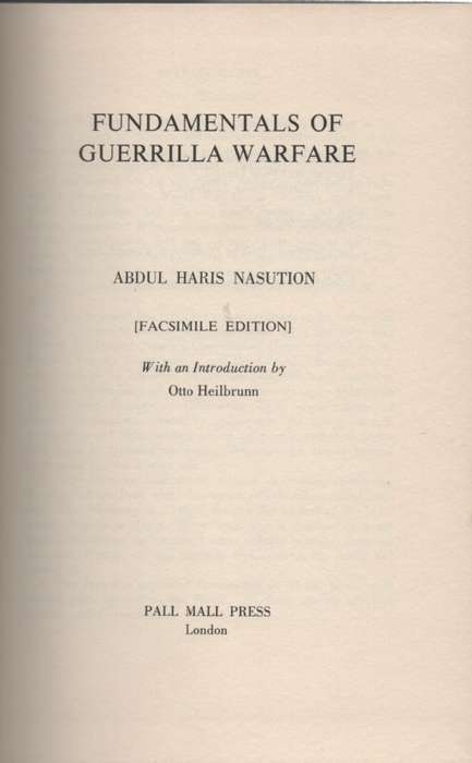 FUNDAMENTALS OF GUERILLA WARFARE FACSIMILE ED - NATUTION,A