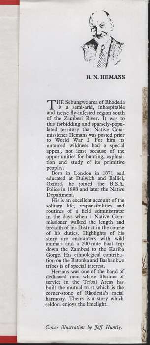 The Log of a Native Comissioner: A Record of Work and Sport in South - Hemans, H. N.