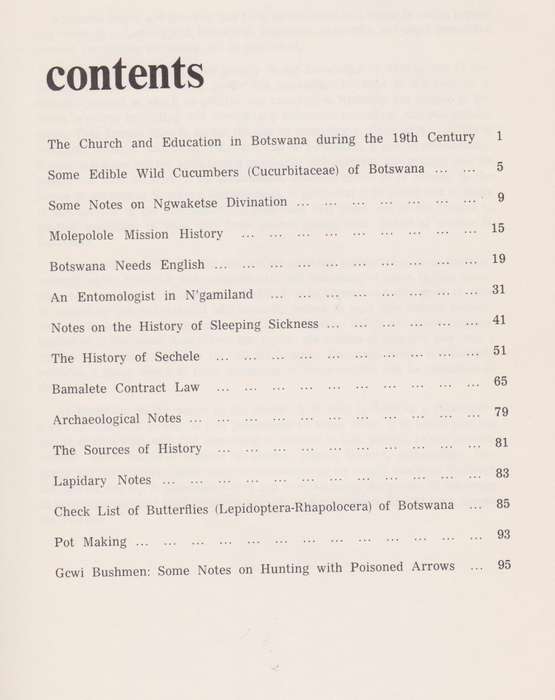 Botswana Notes and Records Volume 1, 1968 - Crawford, J. R. (ed)