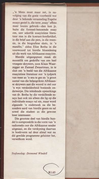 Afrikaanse Essayiste - Botha, Elize (ed)
