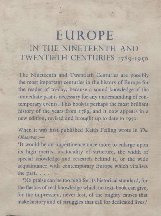Europe in the Nineteenth and Twentieth Centuries, 1789-1950 - Grant, A. J.; Temperley, Har