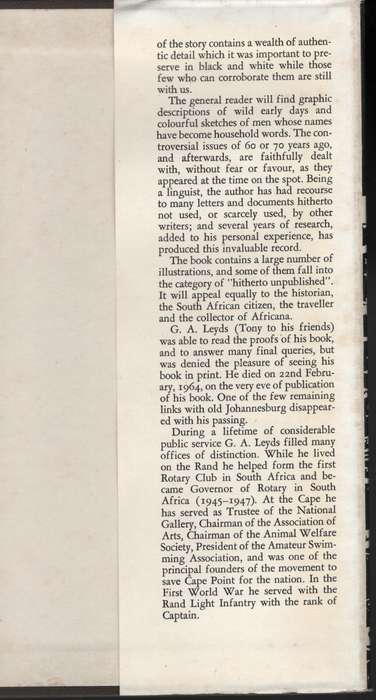 A History of Johannesburg - Leyds, G. A.