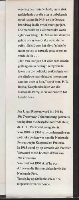Ons Politiek Van Naby - Van Rooyen, Jan J.