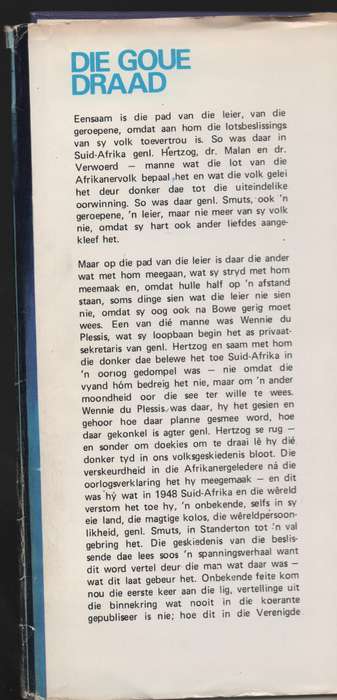 Die Goue Draad: Op die Trekpad van 'n Nasie - Du Plessis, Wennie