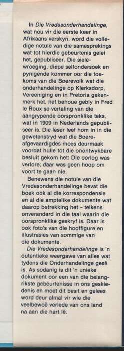 VREDESONDERHANDELINGE - KESTELL,JD