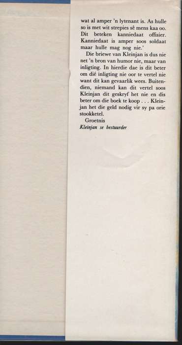Ma Weet Mos: Nog Briewe van Kleinjan - Van Pletzen, Johan