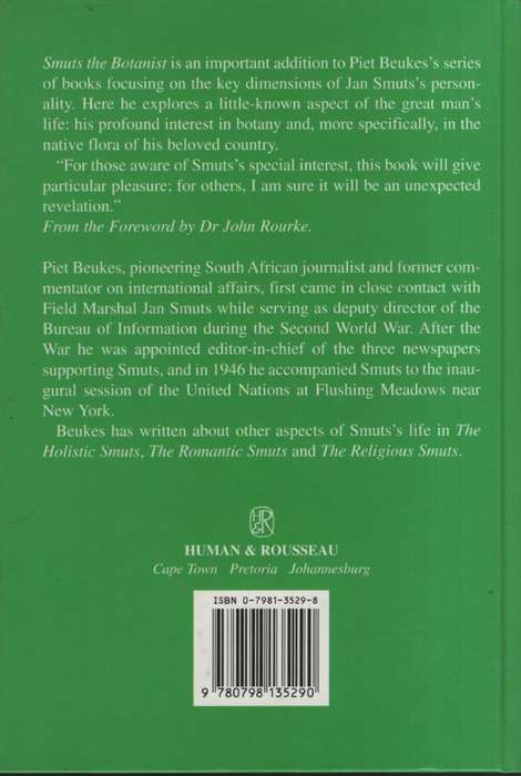 Smuts the Botanist. The Cape Flora and the Grasses of Africa - Beukes, Piet
