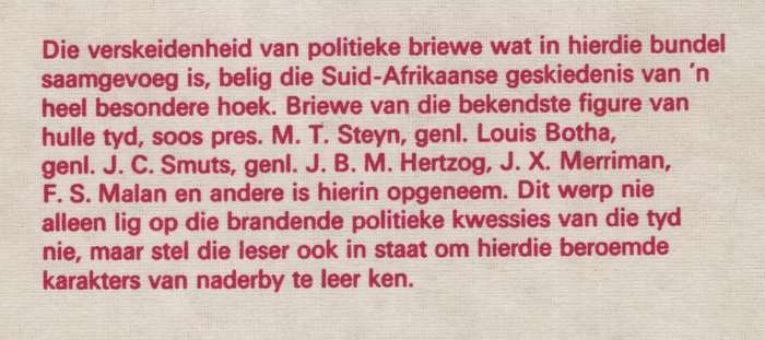 Politieke Briewe, 1909-1912. Deel 1&2 - Marais, A. H.