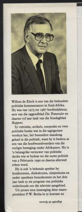 F. W. de Klerk: Die Man en sy Tyd - De Klerk, Willem - HTFX48346