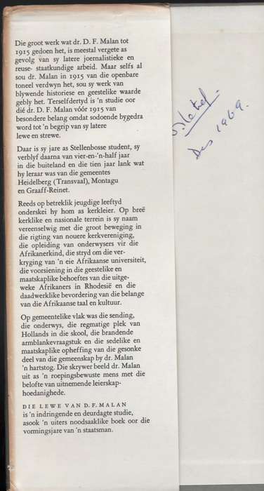 Die Lewe van D. F. Malan - Booyens, Bun - HTFX49028
