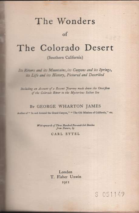 WONDERS OF THE COLORADO DESERT - JAMES,GW
