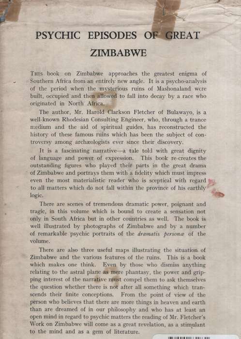 Psychic Episodes of Great Zimbabwe: A True Narrative - Fletcher, H. Clarkson; Pugh,