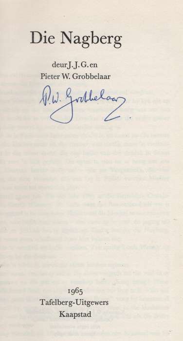 Die Nagberg - Grobbelaar, P. W.; Grobbelaa