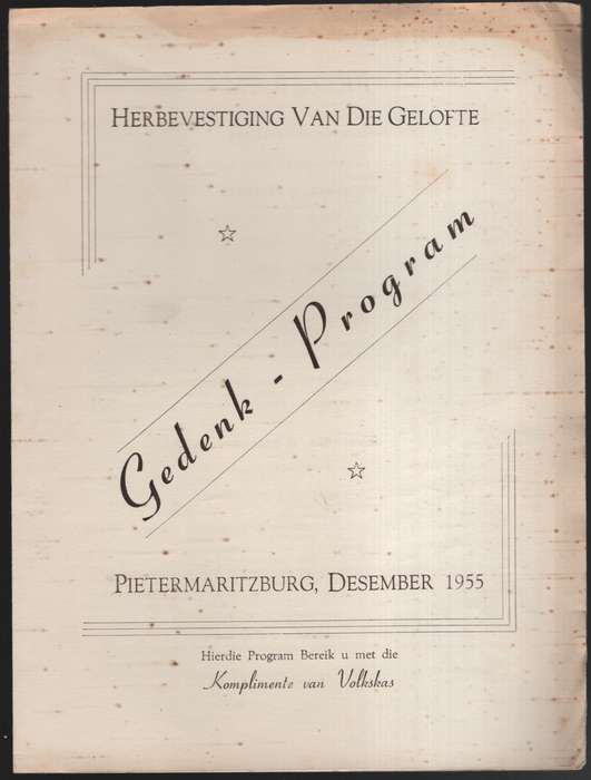 Herbevestiging van die Gelofte Gedenkboek 1955, Pietermaritzburg & H - Groenewald, P. W. J.; Bresle