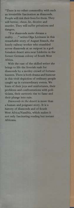 Diamonds in the Desert: The Story of August Stauch and His Times - Levinson, Olga
