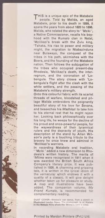Mlimo: The Rise and Fall of the Matabele - Mziki