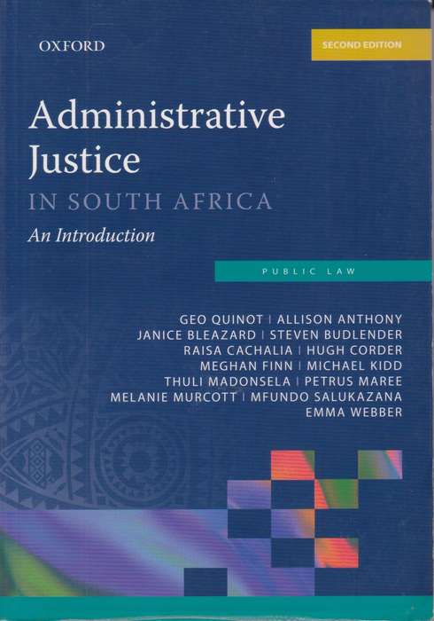 ADMINISTRATIVE JUSTICE IN SA SECONDHAND - QUINOT,G