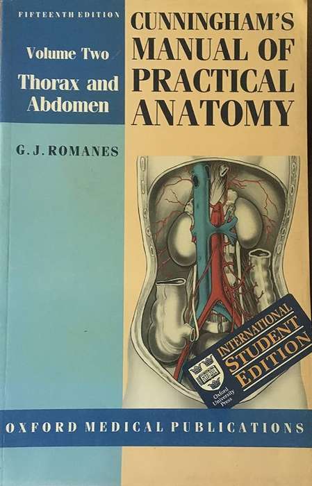 CUNNINGHAMS MPA VOL 2 THORAX & ABDOMEN SECONDHAND - ROMANES,G