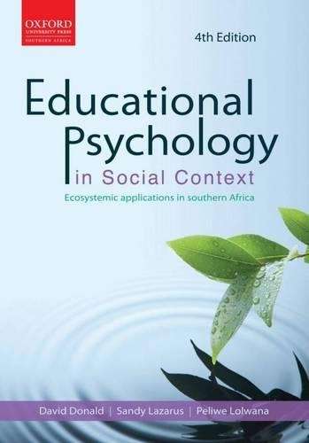 Educational psychology in social context - David Donald