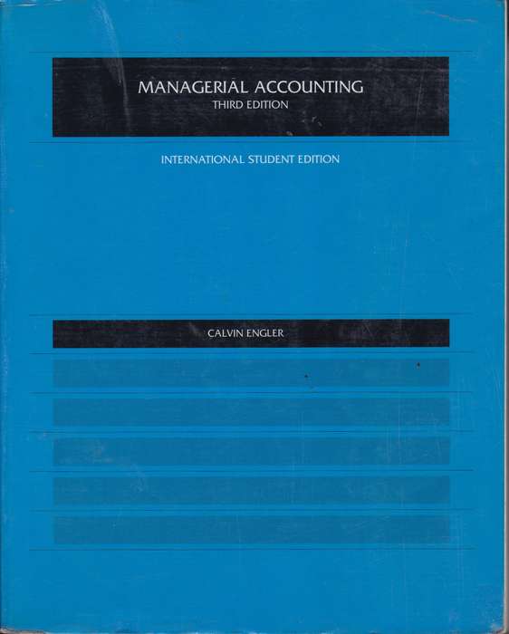 MANAGERIAL ACCOUNTING SECONDHAND - ENGLER,C