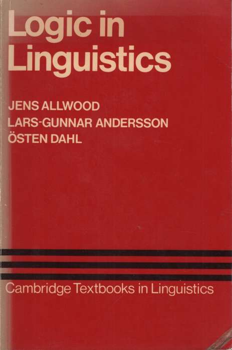 Logic in Linguistics. Second-hand SECONDHAND - Jens Allwood, Lars-Gunnar An