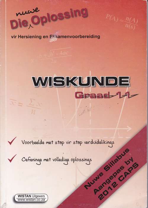 WISK GR 11 NUWE OPLOSSING SECONDHAND - CAPS