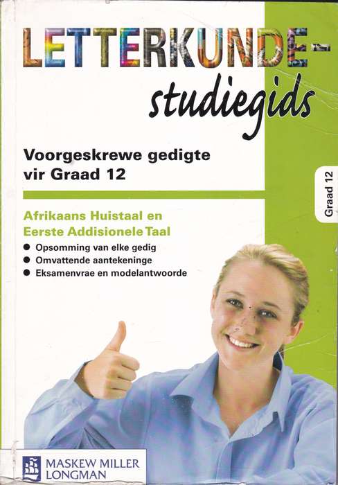 VOORGESKREWE GEDIGTE STUDIEGIDS GR 12 SECONDHAND - MML