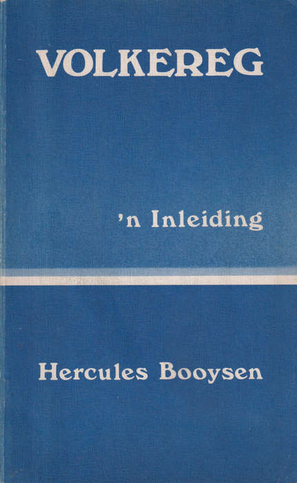 VOLKEREG N INLEITING SECONDHAND - BOOYSEN