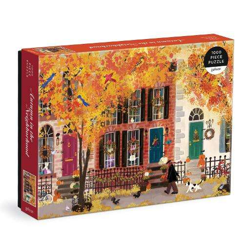 Autumn in the Neighborhood 1000 Piece Puzzle - Galison