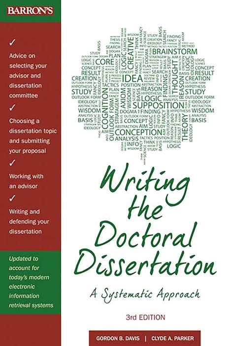 Writing the Doctoral Dissertation - Gordon B. Davis