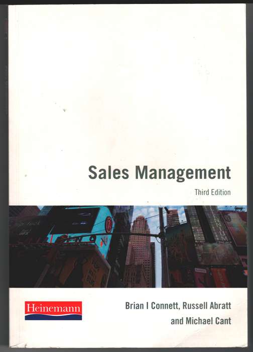 SALES MANAGEMENT 3ED SECONDHAND - CONNETT,BI