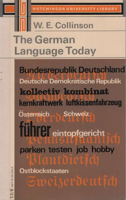The  German Language Today. Second-hand  SECONDHAND - W.E. Collinson