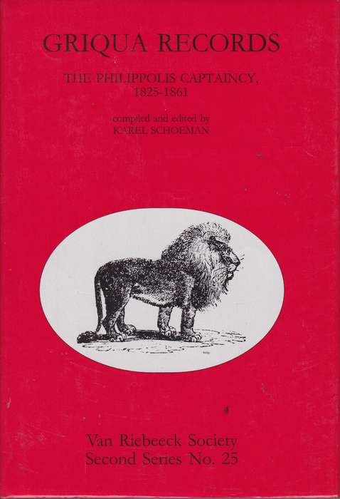 VRS225 GRIQUA RECORDS PHILIPPOLIS CAPTA - SCHOEMAN,K