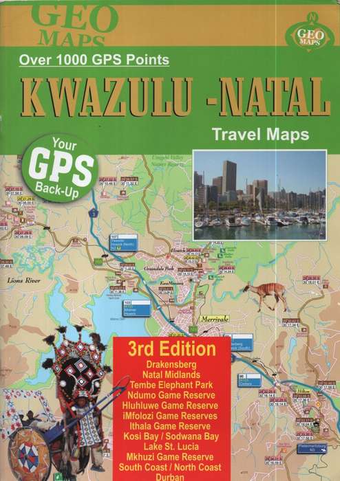 KZN TRAVEL MAP BOOK SC 2H SECONDHAND - GEO-MAPS