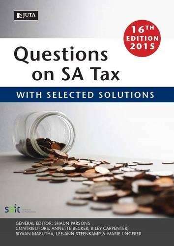 Questions on Sa Tax - ROELEVELD