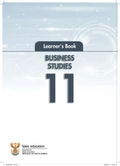 STUDYING BUSINESS STUDIES GR11 - BS-GR11