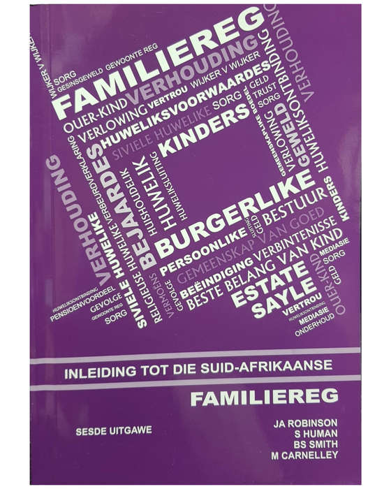 INLEIDING TOT SA FAMILIEREG - ROBINSON,JA