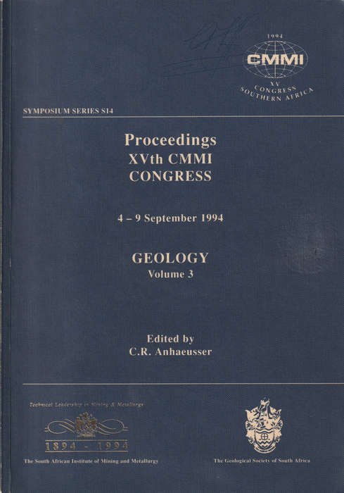 Proceedings XVth CMMI congress SECONDHAND - C.R.Anhaeusser