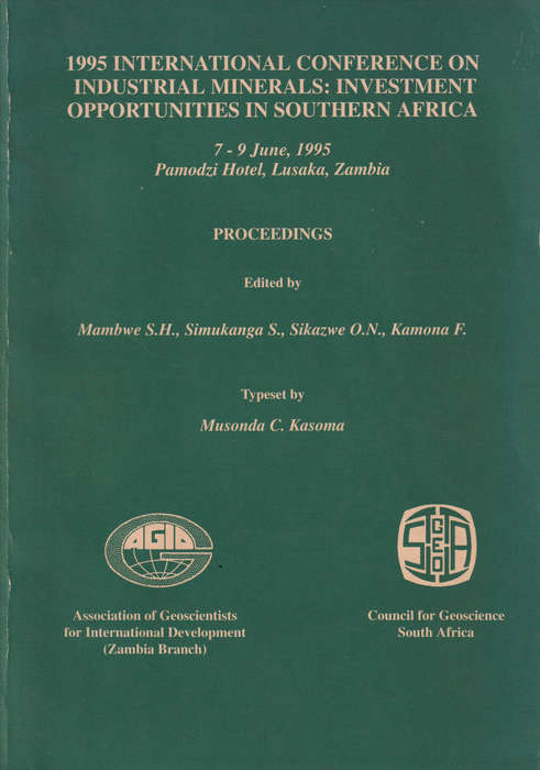 1995 International conference on industrial minerals SECONDHAND - Mambwe S.H., Simukanga S
