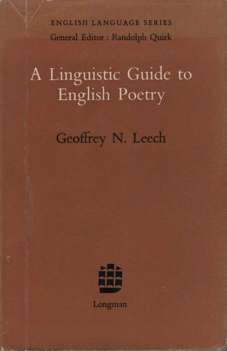 Linguistic Guide To English Poetry. Second-hand SECONDHAND - Geoffrey Leech