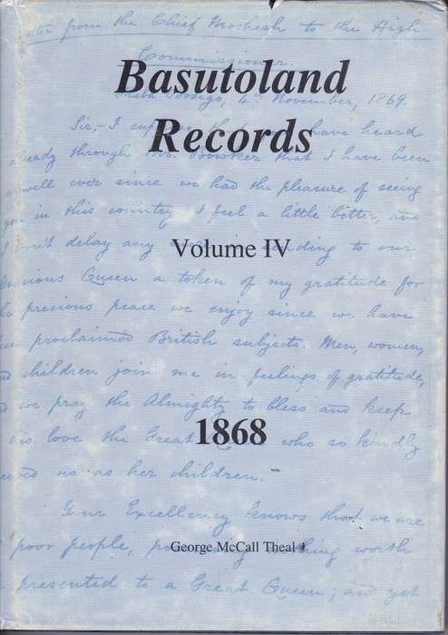 BASUTOLAND RECORDS VOL IV SECONDHAND - THEAL,G