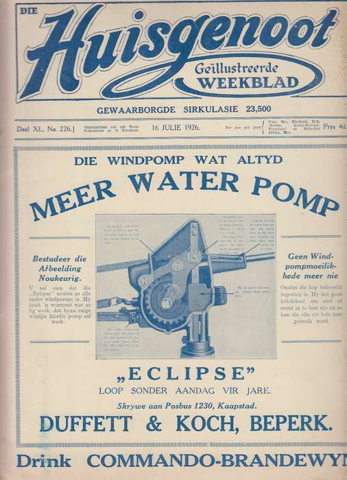 Die huisgenoot 16 Julie 1926 SECONDHAND - Huisgenoot
